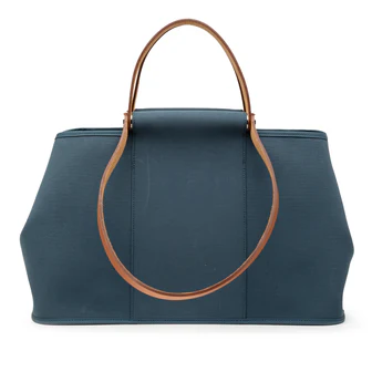 Hermes Cabag Elan Toile and Leather 39