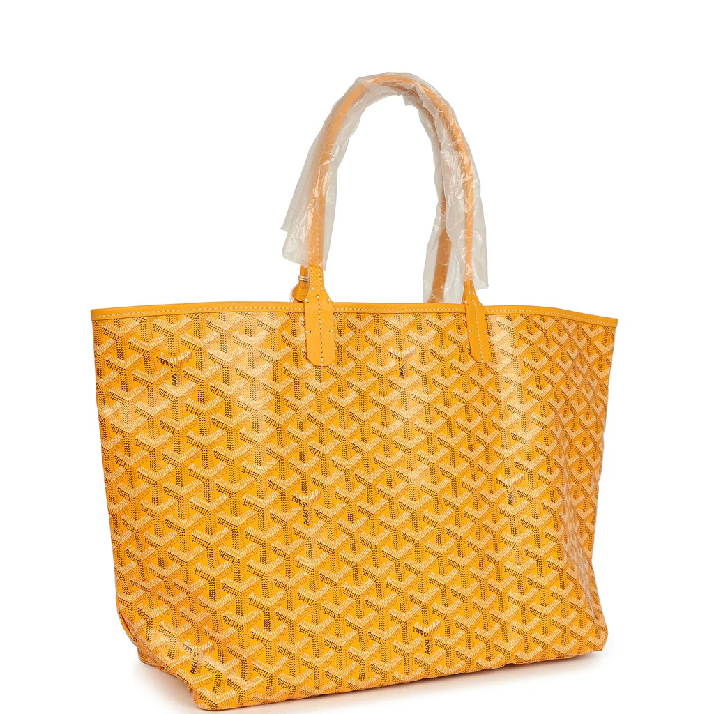 Goyard Goyardine Yellow Saint Louis PM Tote Bag Palladium Hardware - Image 7