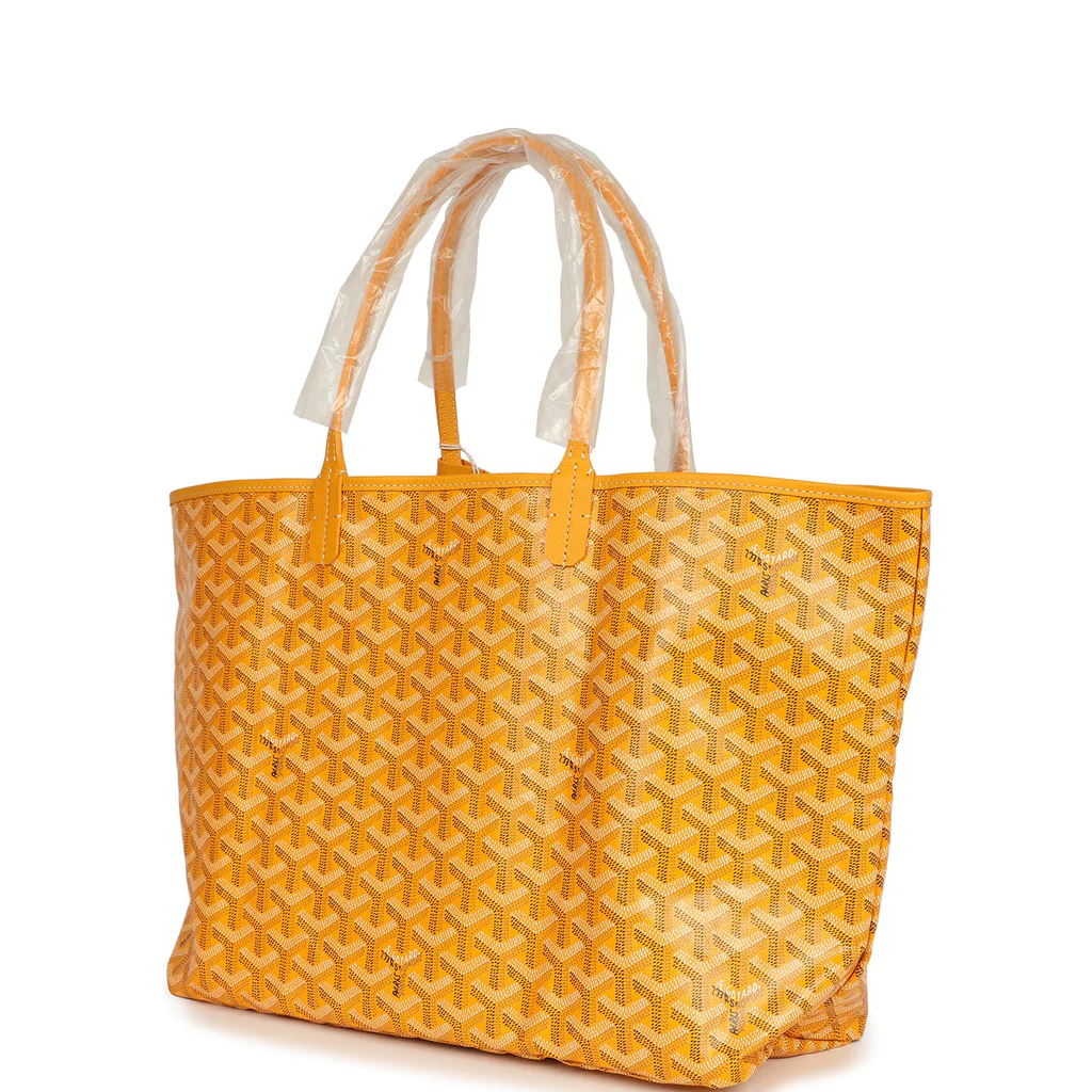 Goyard Goyardine Yellow Saint Louis PM Tote Bag Palladium Hardware - Image 6