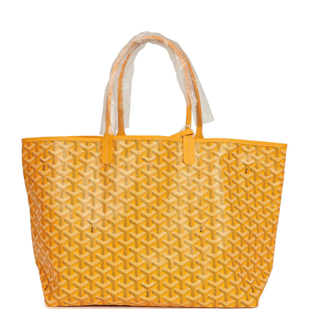 Goyard Goyardine Yellow Saint Louis PM Tote Bag Palladium Hardware - Image 4