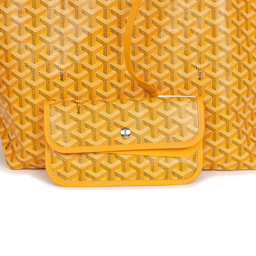 Goyard Goyardine Yellow Saint Louis PM Tote Bag Palladium Hardware - Image 3