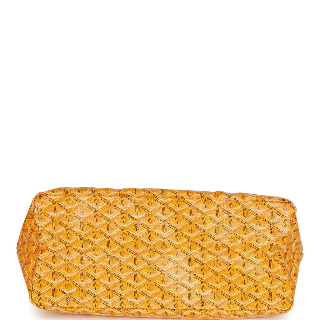 Goyard Goyardine Yellow Saint Louis PM Tote Bag Palladium Hardware