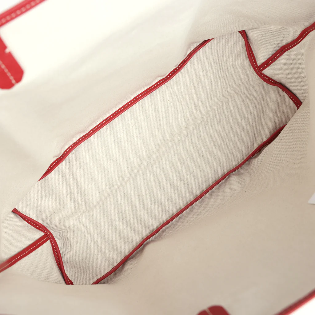 Goyard Goyardine Red Saint Louis PM Tote Bag Palladium Hardware - Image 8