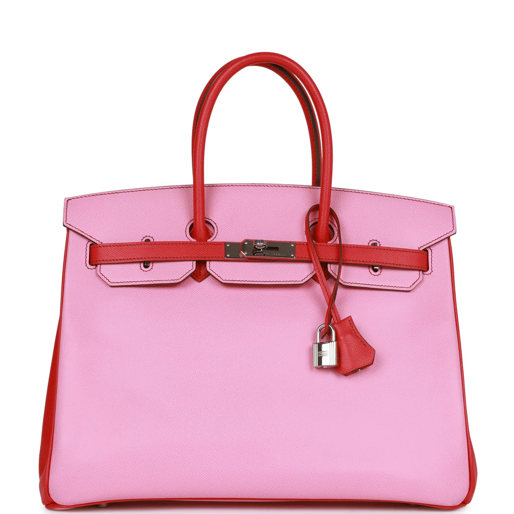 Hermès Special Order (HSS) Birkin 35 Bubblegum and Bougainvillea Epsom Palladium Hardware No reserve