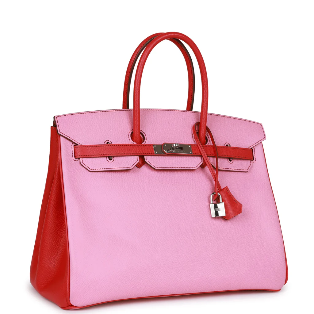 Hermès Special Order (HSS) Birkin 35 Bubblegum and Bougainvillea Epsom Palladium Hardware No reserve - Image 3