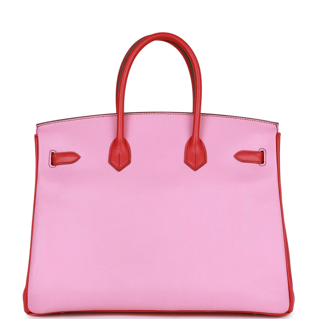 Hermès Special Order (HSS) Birkin 35 Bubblegum and Bougainvillea Epsom Palladium Hardware No reserve - Image 6