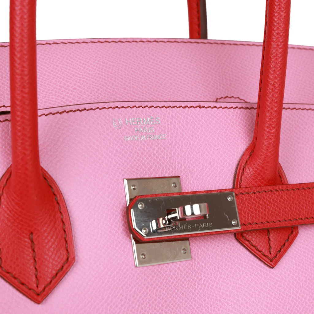 Hermès Special Order (HSS) Birkin 35 Bubblegum and Bougainvillea Epsom Palladium Hardware No reserve - Image 8