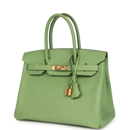 Hermès Birkin 30 Vert Criquet Epsom Gold Hardware