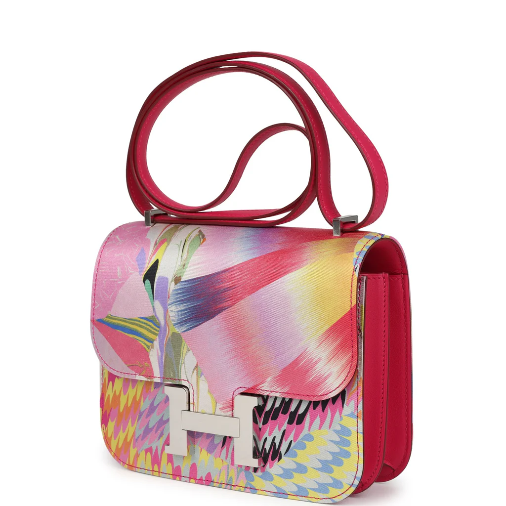 Hermès Constance 18 "Marble Silk" Rose Mexico Swift Palladium Hardware - Image 7