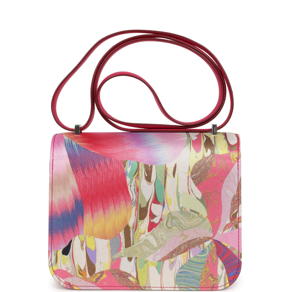 Hermès Constance 18 "Marble Silk" Rose Mexico Swift Palladium Hardware - Image 5