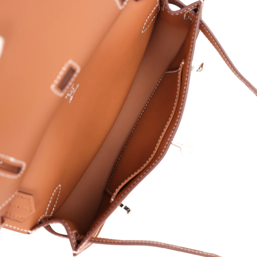 Hermès Jypsiere Mini Gold Swift Palladium Hardware - Image 7