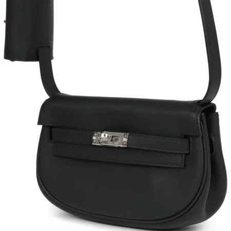 Hermès Kelly Moove Black Swift Palladium Hardware