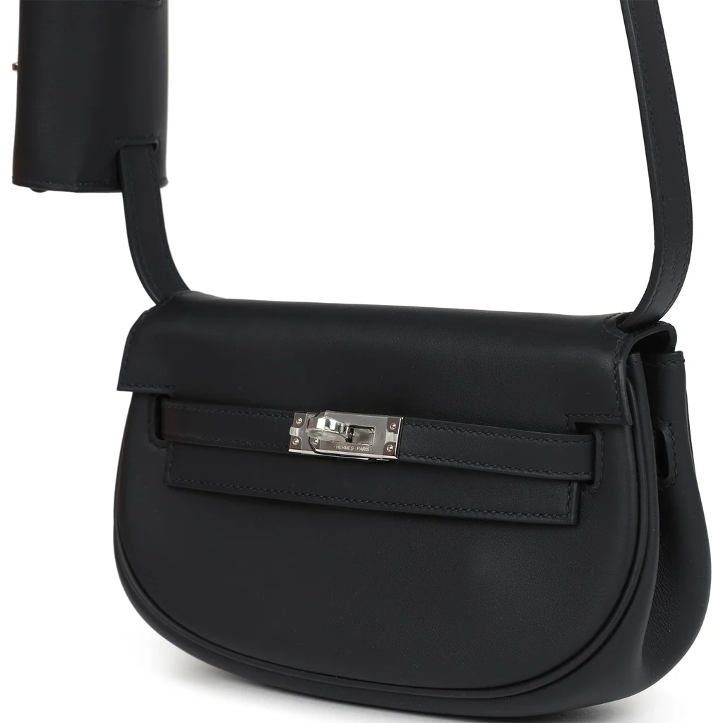 Hermès Kelly Moove Black Swift Palladium Hardware