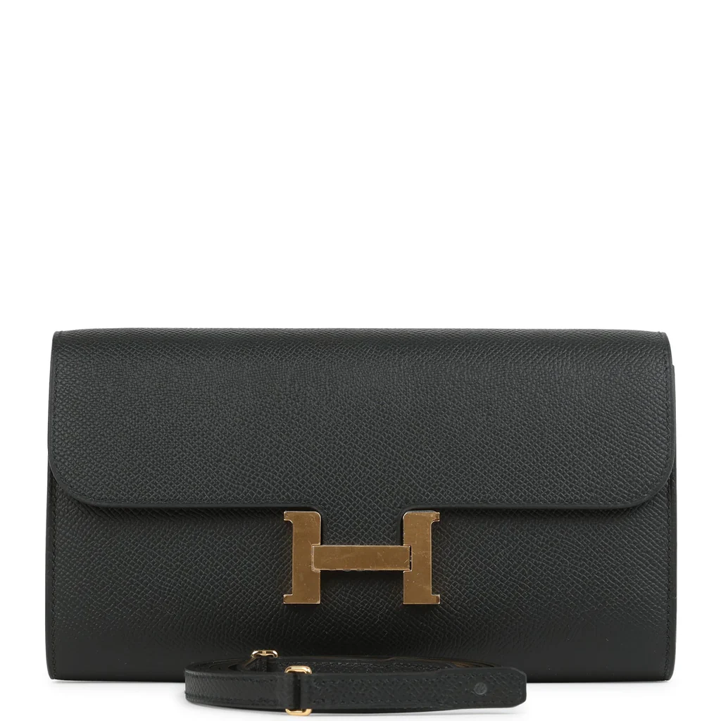 Hermès Constance Wallet To Go Black Epsom Gold Hardware - Image 3