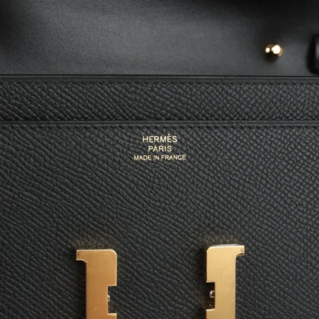 Hermès Constance Wallet To Go Black Epsom Gold Hardware