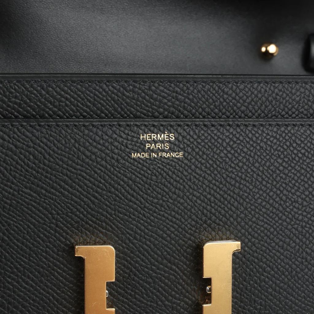 Hermès Constance Wallet To Go Black Epsom Gold Hardware