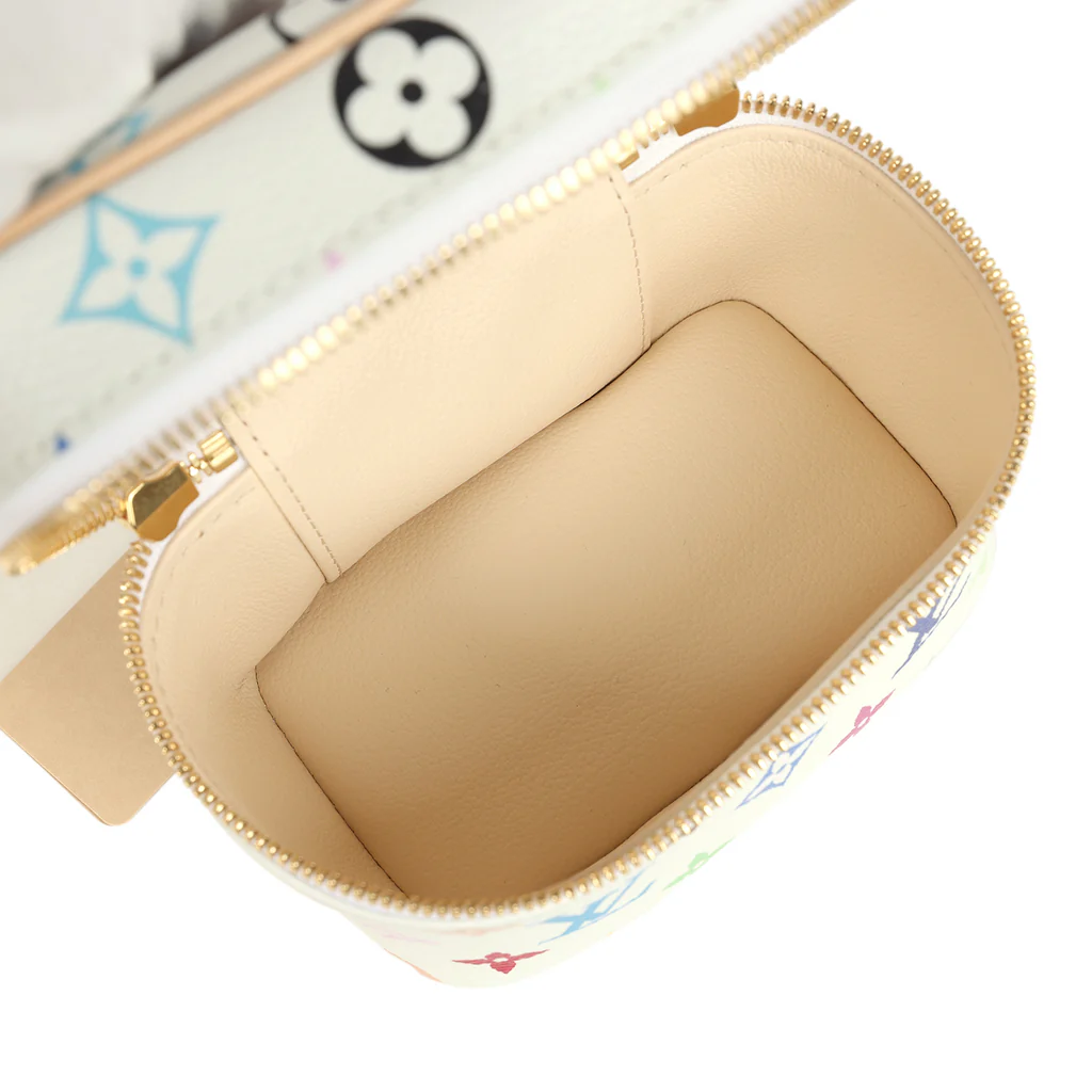 Louis Vuitton X Takashi Murakami Nice Nano White Multicolor Monogram Gold Hardware - Image 8