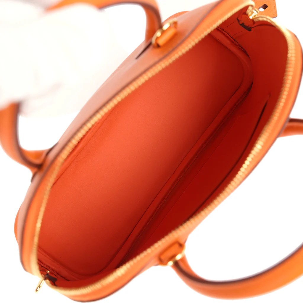 Hermès 1923 Bolide 25 Orange Epsom Gold Hardware - Image 3