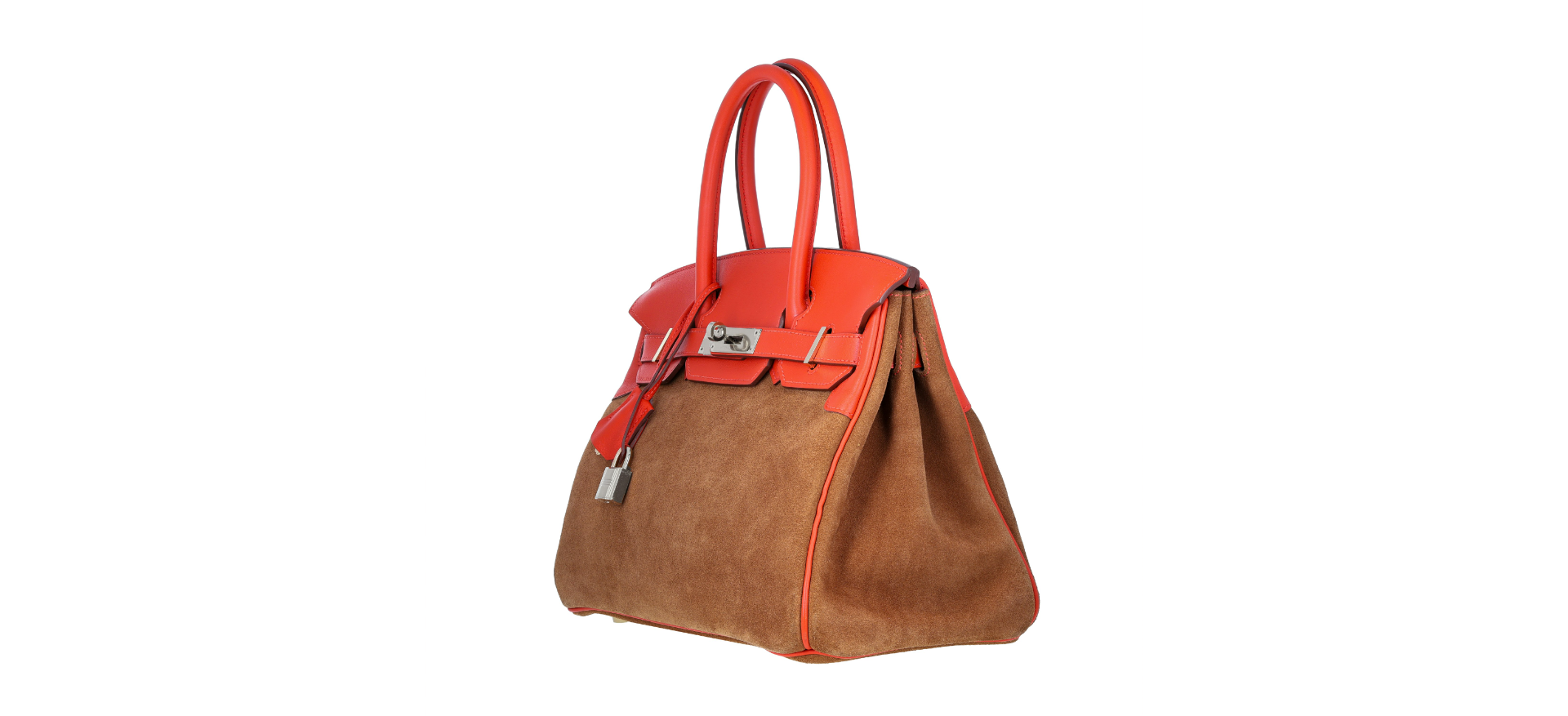 Bicolor Grizzly Swift Birkin 30 Orange Brown - Image 8