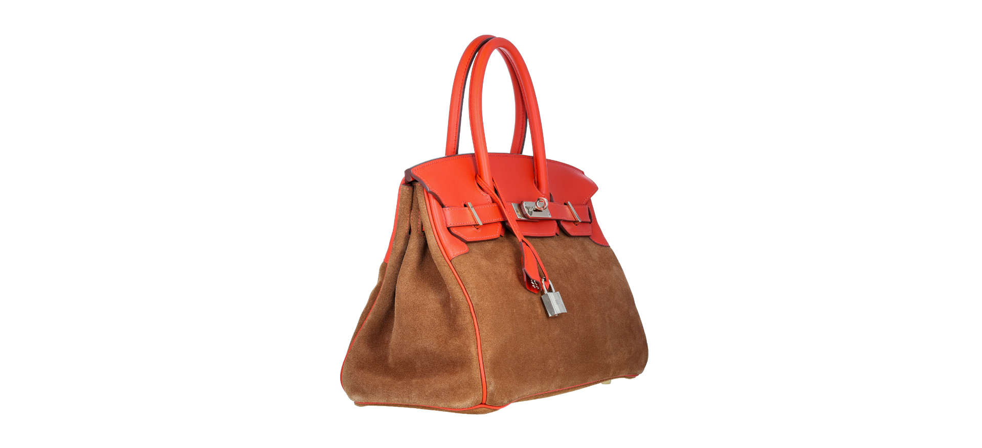Bicolor Grizzly Swift Birkin 30 Orange Brown - Image 7