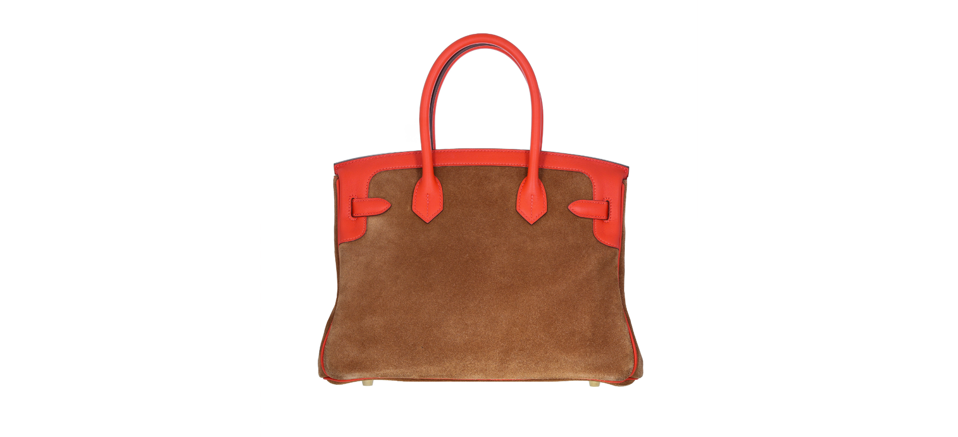 Bicolor Grizzly Swift Birkin 30 Orange Brown - Image 6