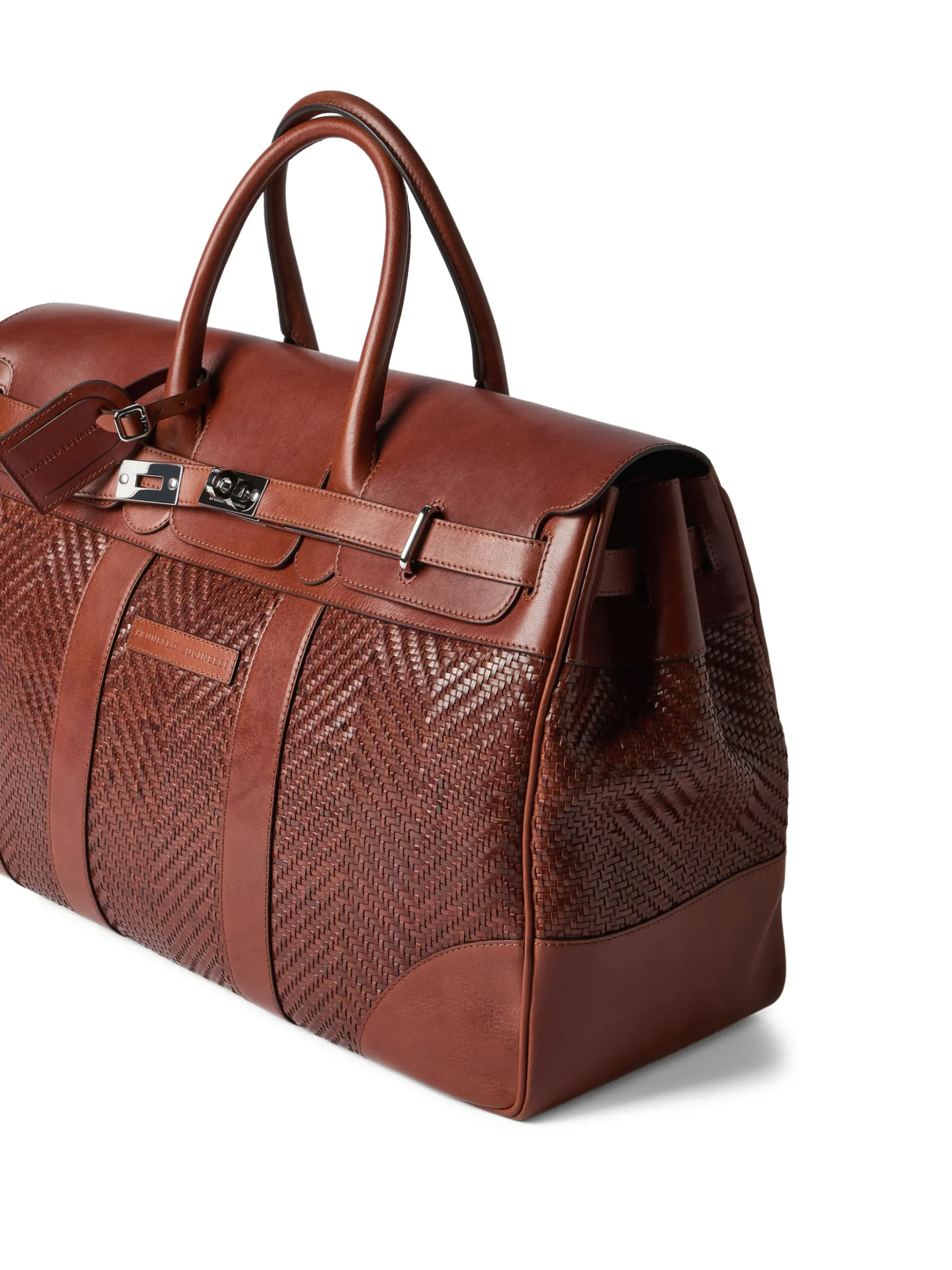Brunello Cucinelli Braided Country Luggage Bag