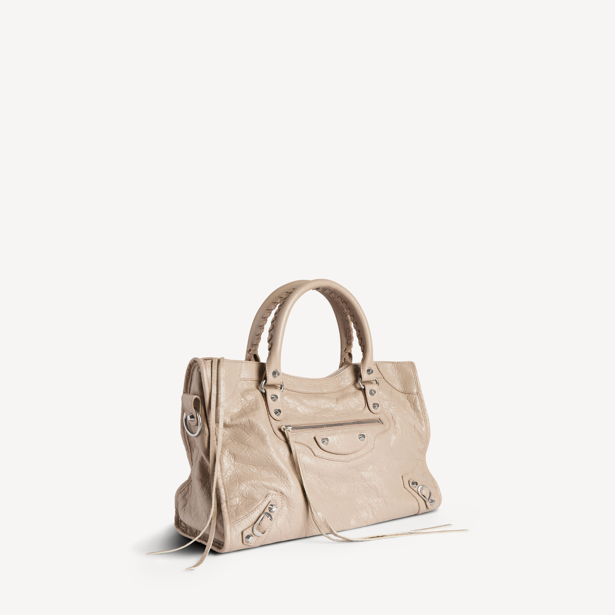 Aged Lambskin Le City Bag Medium Beige